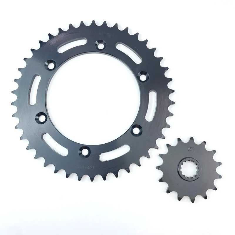 42T/15T 520 Chain Motorcycle Front&Rear Sprocket For Suzuki DR250 350 DR-Z250 400 DR 250 350 DR-Z 250 400