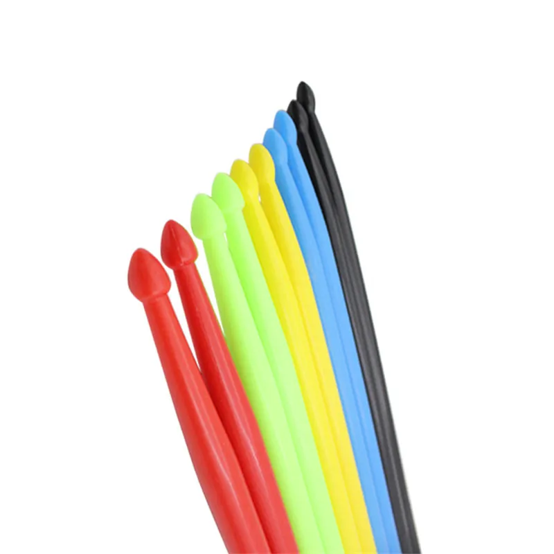 5A Red Yellow Blue Green Black Professional A Pair Drumsticks Multi Colors Nylon Drum Stick Set Lightweight