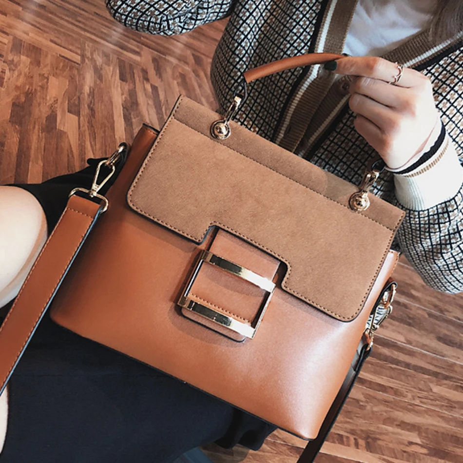 Women Bag Vintage Shoulder Bags 2021 New Buckle Matte Leather Handbags Crossbody Bags for Women Famous Brand Summer Style Sac