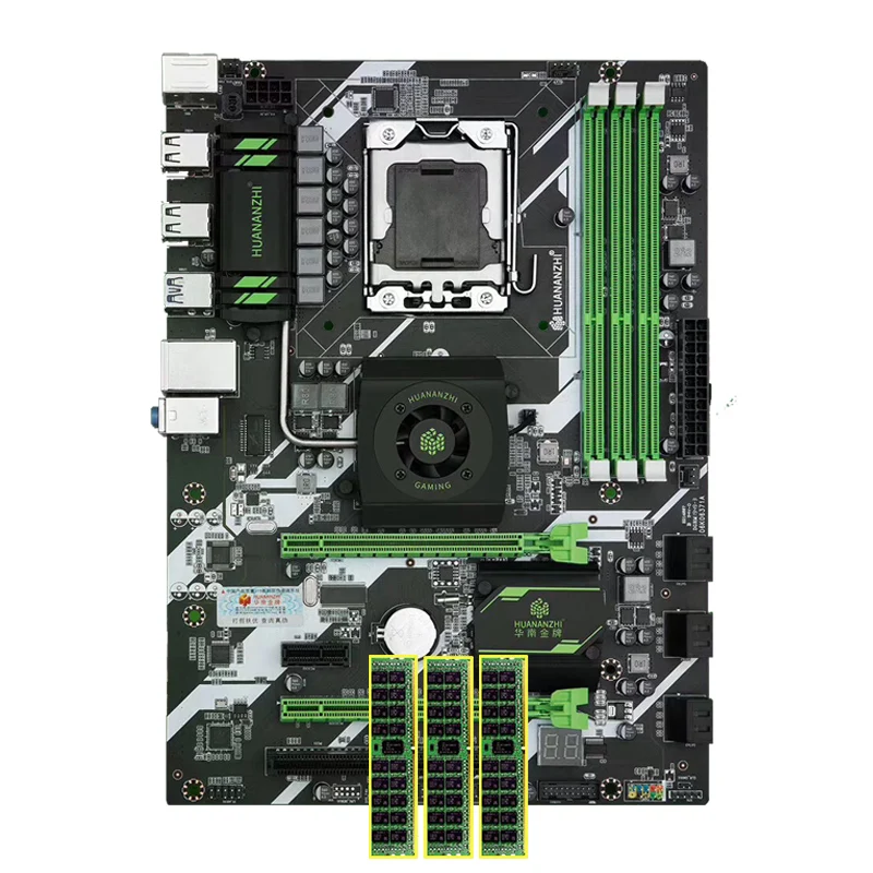 

HUANANZHI X58 Deluxe Motherboard with Big Brand Memory 24G(3*8G) REG ECC Buy Computer Parts DIY Service 2 Years Warranty