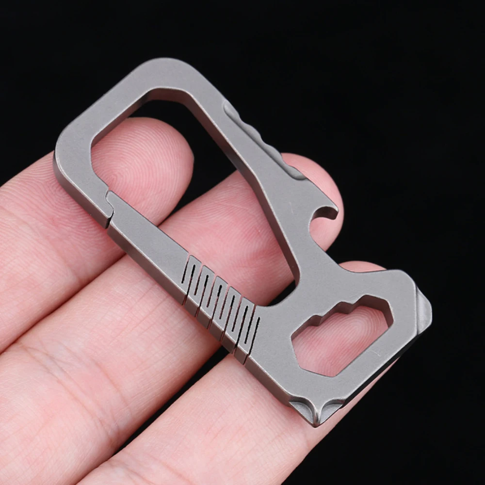 Titanium Multifunction Keychains Durable Outdoor Carbine Car Key Chain Screwdriver Wrench EDC for Key Ring Holder Special Gifts