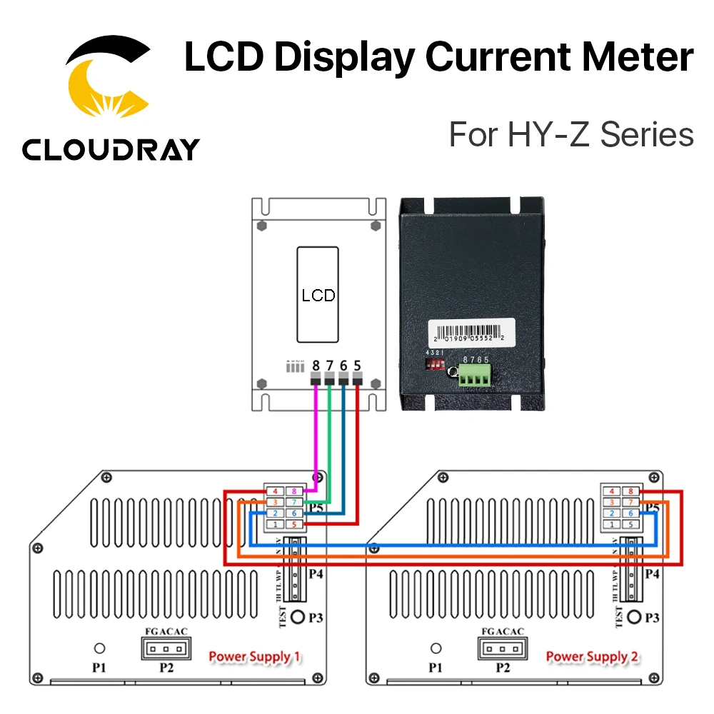 Cloudray CO2 Laser Power Supply LCD Display Current Meter External Screen for HY-Z Series CO2 Laser Power Supply