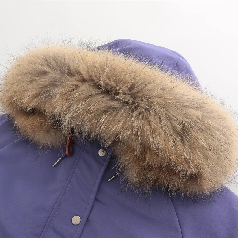 Veste d'hiver épaisse 85% duvet de canard pour femmes, manteaux chauds, Parka, vêtements pour femmes, manteau Long à capuche en fourrure, LWL1033, 2023