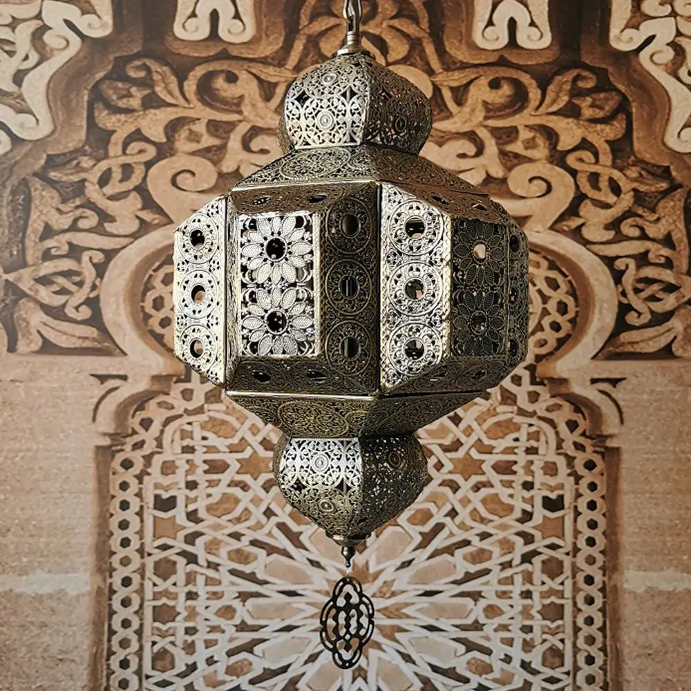 Moroccan Hanging Light Retro bedro Restaurant hotel bed PENDANT LAMP breakfast bar clubhouse hollow carved chandelier