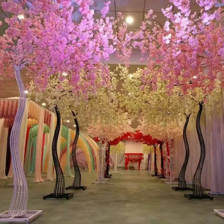 

2.6M height Cherry Blossoms Tree Road Leads Wedding Runner Aisle Column Shopping Malls Opened Door Decoration Stands