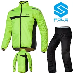 POLE Man Rain Coat capa de chuva Waterproof Motorcyclist Motorcycle Raincoat Rainproof electric motorcycle adult jacket Rainwear