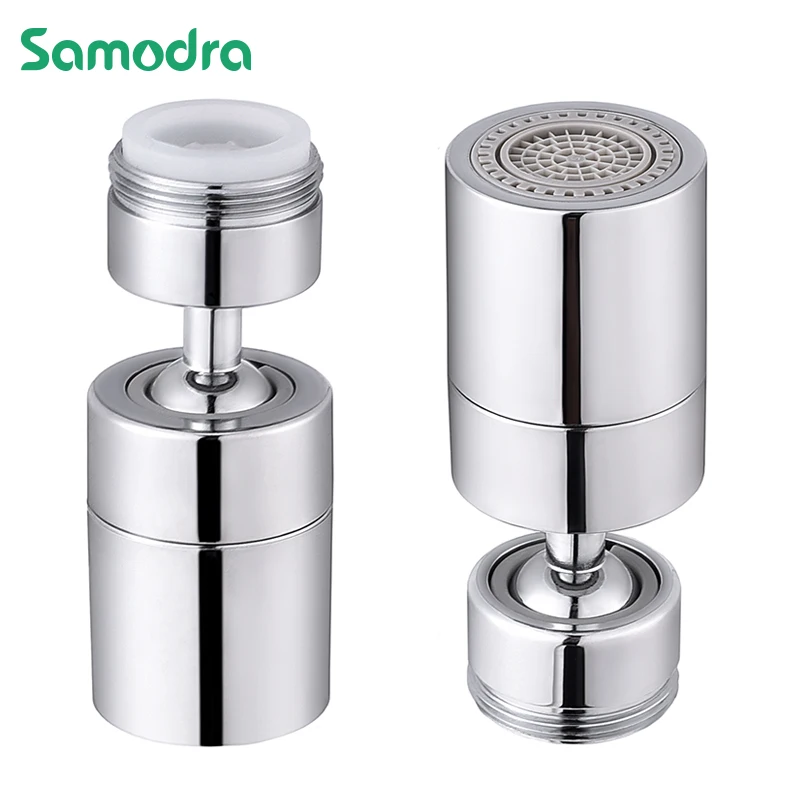 SAMODRA Faucet Aerator Kitchen water filter Sprayer adjustble big angle Kitchen Sink accessories Dual Brass Swivel Ball Tap