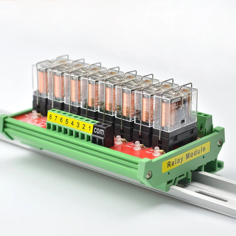 8-way relay module 12V / 24V input relay module BMZ-08R1