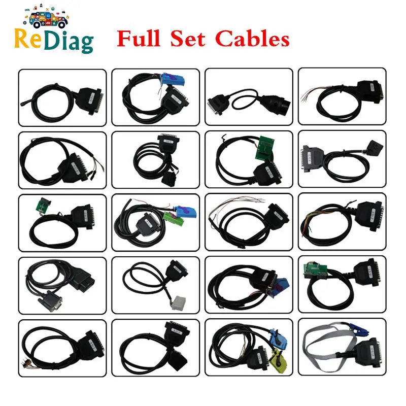 

Newest Diagnostic tool Set Cables for Digiprog III Digiprog 3 Odometer Programmer Cables Set for Digiprog III