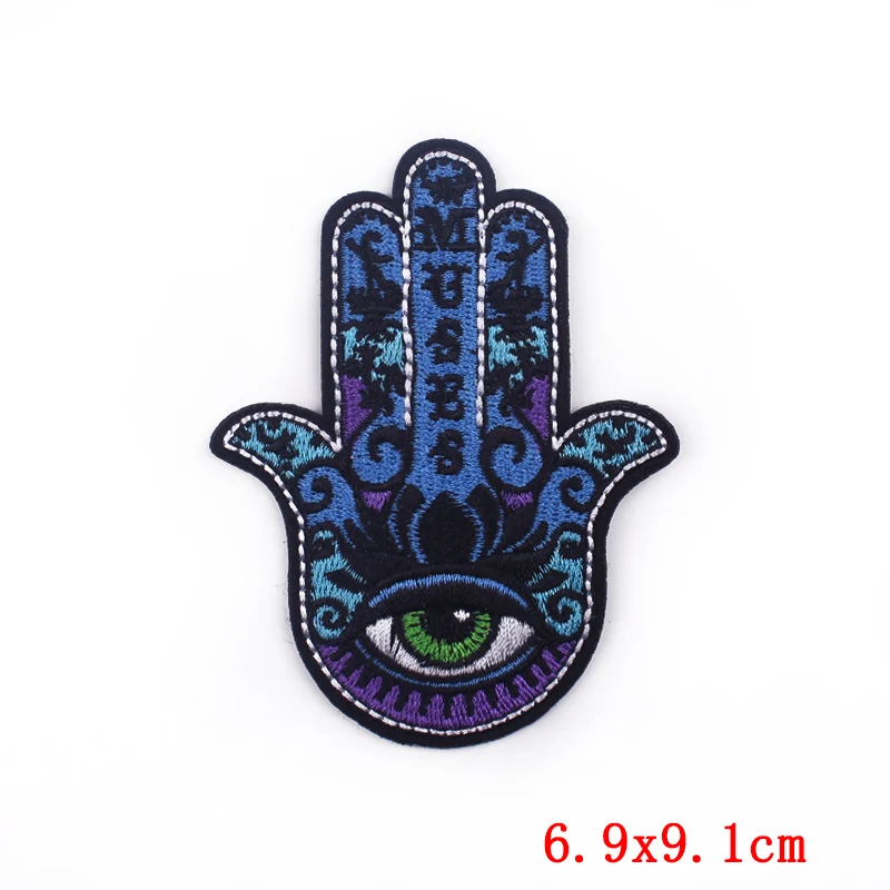 Punk Rock Cloth Sticker Embroidered Patch Skull Patches On Clothes Red Wine Animal Stalker Patches Iron-On Stickers For Clothes