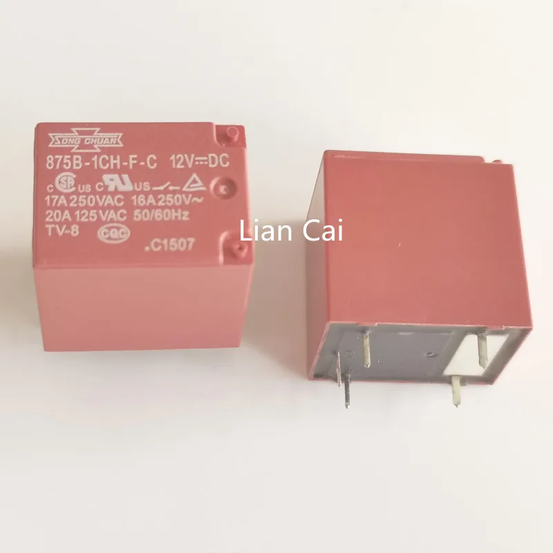 5PCS/lot  100%Original New Relay  875B-1CH-F-C  875B-1CC-C   875B-1CC-C-12VDC  875B 1CC C 12V   875B 1CC F C   5PIN  17A