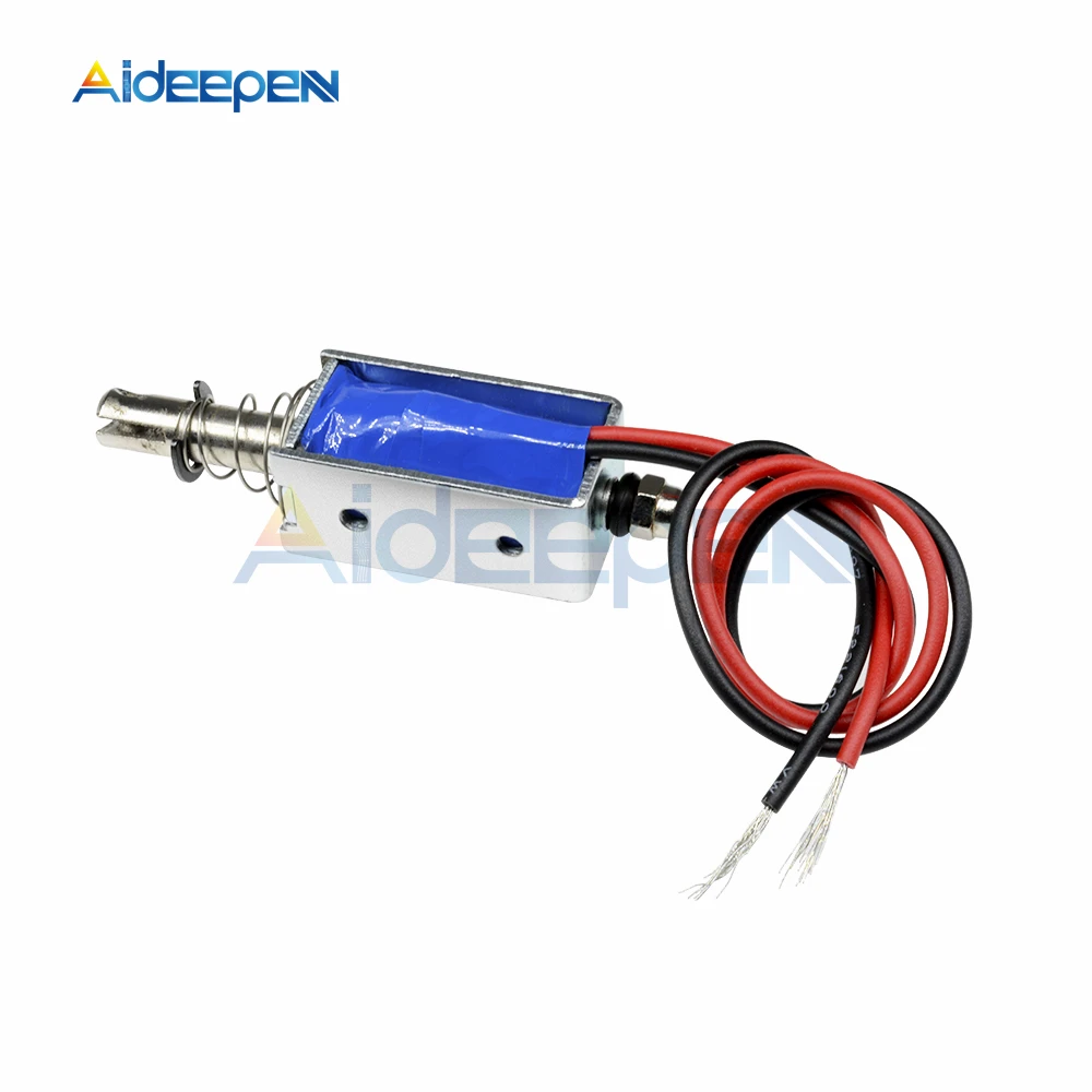 JF-0530B DC 6V 12V 24V Push Pull Type Linear Solenoid Switch Open Frame Electromagnet Keepping Force 5N Travel 10mm Solenoid