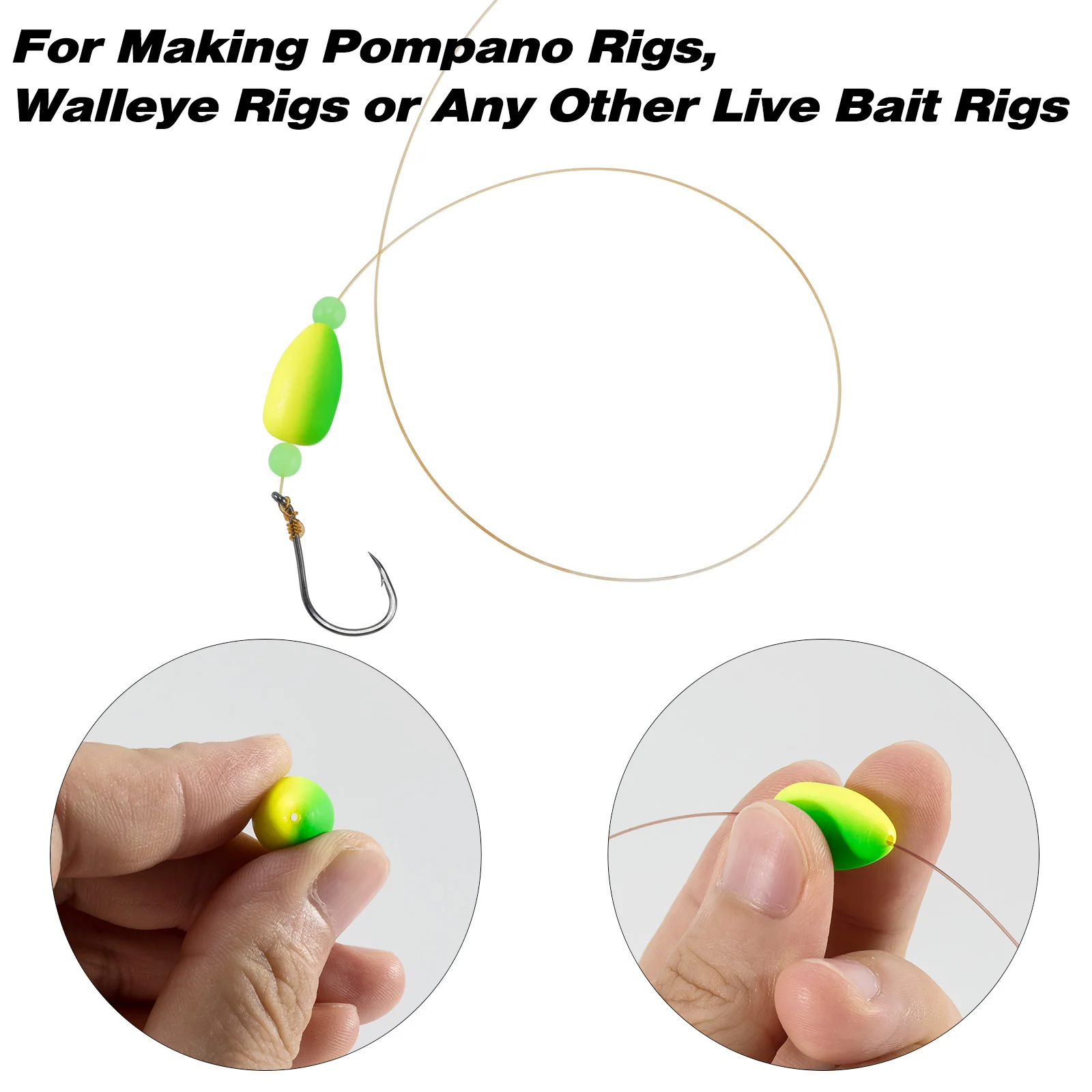 Flotador de espuma para pesca, boya Bobber de agua salada para pesca con mosca, Pompano, aparejo inferior, indicador de golpe, trucha, bagre,
