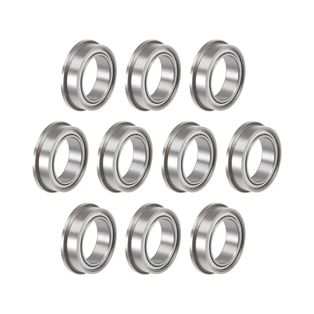 

uxcell 10pcs F6700ZZ Flange Ball Bearing 10x15x4mm Shielded Chrome Bearings