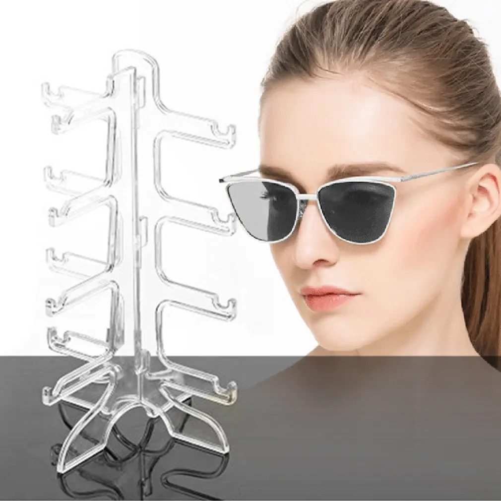 Portable 4 Layers Glasses Eyeglasses Sunglasses Showing Rack Holder Frame Display Stand Glasses Show Stent