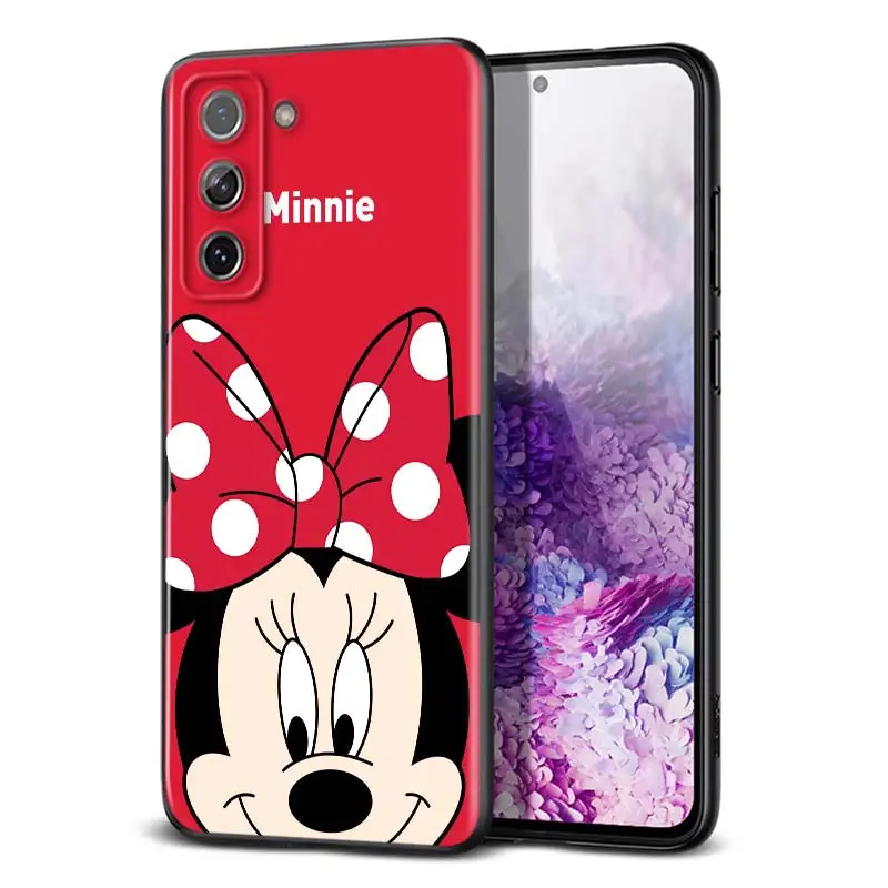 Mickey Minnie Couple for Samsung Galaxy S21 Ultra Plus Note 20 10 9 8  S10 S9 S8 S7 S6 Edge Plus Black Soft Phone Case