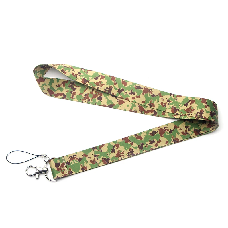 LX93 Army Green Lanyard For Keys Mobile Phone Hang Rope Keycord USB ID Card Badge Holder Keychain DIY Card Cover With Lanyard