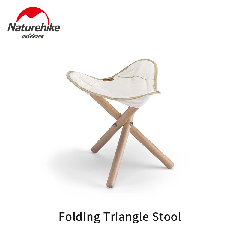 

Naturehike Outdoor Ultralight 920G Folding Triangle Stool Portable Camping Daily Picnic Canvas Heavy Load Bearing Wood Chair