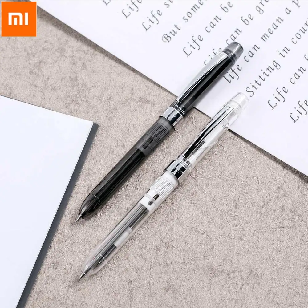 Xiaomi Mijia Kinbor 3Way 4in1 penne a sfera multifunzione con ricariche per matite in gomma 0.5mm inchiostri di colore rosso nero penna firma