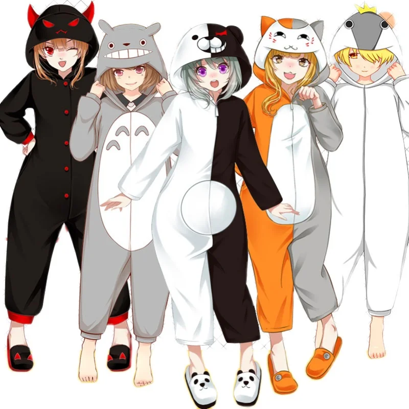 Cartoon Anime Natsume Yuujinchou Madara Cosplay kostiumy Unisex kobiety dziewczyny bawełniana piżama szlafrok kombinezony garnitur ubrania dla par
