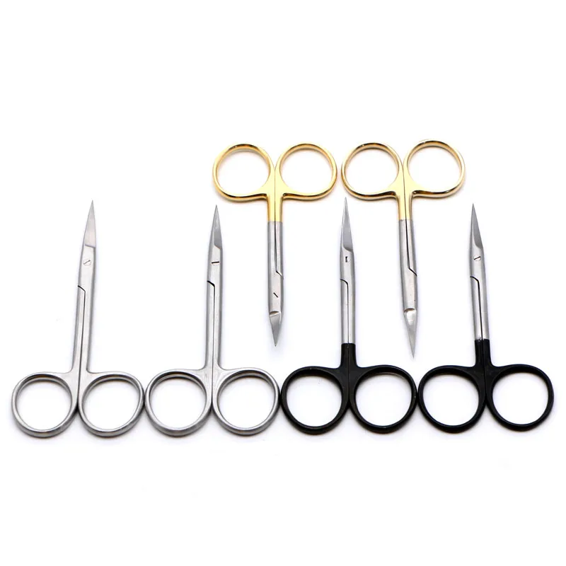 Double eyelid scissors, embedding suture scissors, surgical scissors, ophthalmic fine tissue stitches, straight and curved sciss