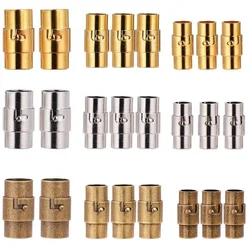 5pcs/lot 3 4 5 6 8 10mm Strong Magnetic Clasps With Locking Mechanism Fit Leather Cord End Cap DIY Bracelets Connectors Making
