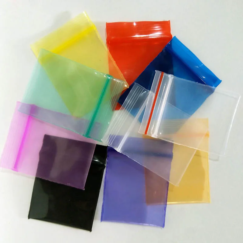 1000pcs 3x4cm Colored Ziplock Bag Jewellery Bag Small Thickening Pocket Sealed Bags Accessories Jewelry Bag