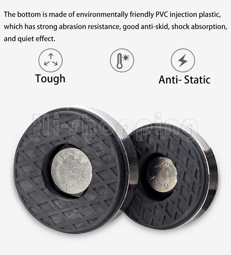 4Pcs Stainless Steel Fixed Adjusting Furniture Foot With M8 M10 M12 M14 Threaded Rubber Seat Anti-Slip Damping Guard Glide Pad