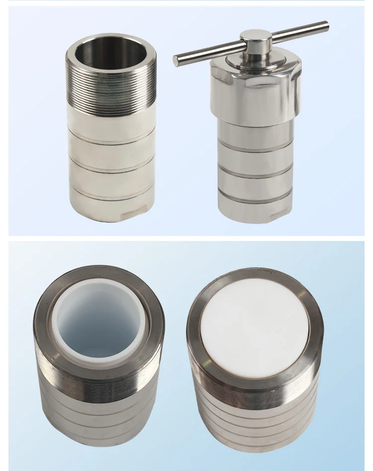 Hydrothermal Autoclave Reactor vessel kettle with Chamber Hydrothermal Synthesis  200ML 100ml 50ml 25ml