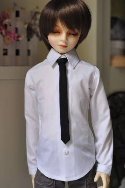 

1/4 1/3 весы BJD одежда Белая рубашка с галстуком для BJD/SD MSD SD13 SD17 SSDF ID72 HID сильные аксессуары для кукол дяди C0139