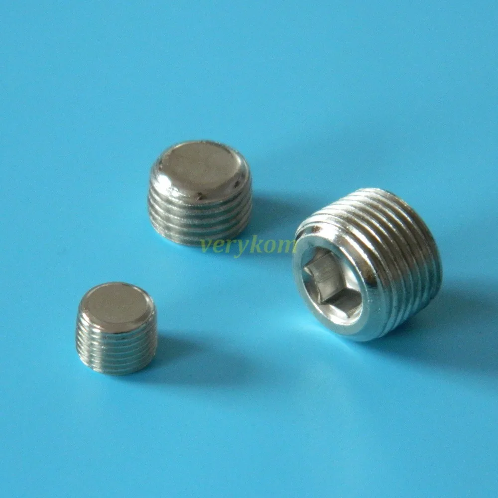 جميع حجم 10 قطعة/الوحدة PT & NPT ذكر الموضوع 1/4 "bsp 3/8" 3/4 "عرافة المقبس هوائي التوصيل نهاية كاب 1/16 BD-01/02/03/04