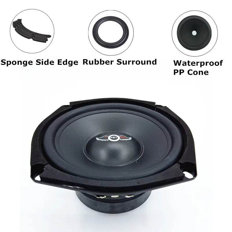 1pc Powerful 5.25 Inch Car Speaker 8Ohm 150W Alto Speaker Mediant HIFI Rubber Edge Universal Auto Woofer Louderspeakers