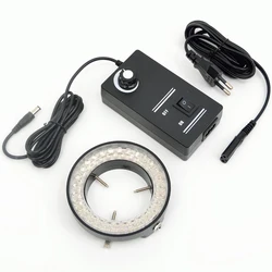 6500K 5W Adjustable 60 LED Ring Light illuminator Lamp 100V-240V For Stereo microscope Digital Industrial Microscope CCD Camera