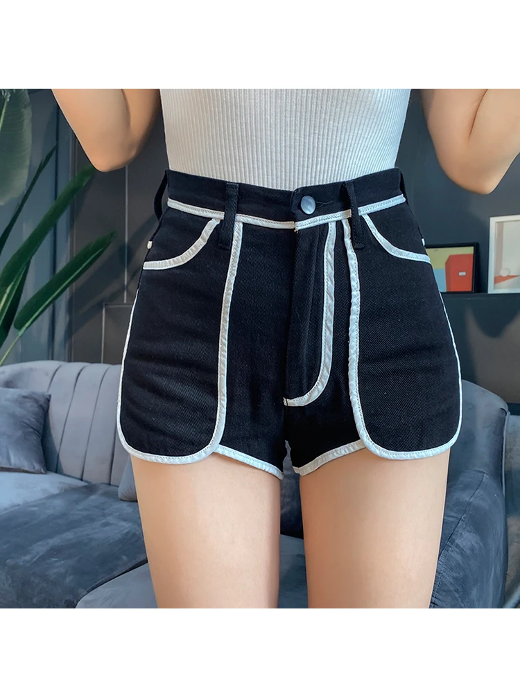 Summer Cargo Shorts Women High Waist Loose Denim Shorts Cute Short Jean Femme 2020