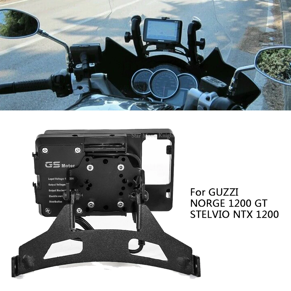 

Motorcycle Windshield Mobile Phone Gps Navigation Support For guzzi norge 1200 gt 1200gt stelvio ntx Mobile Phone Support