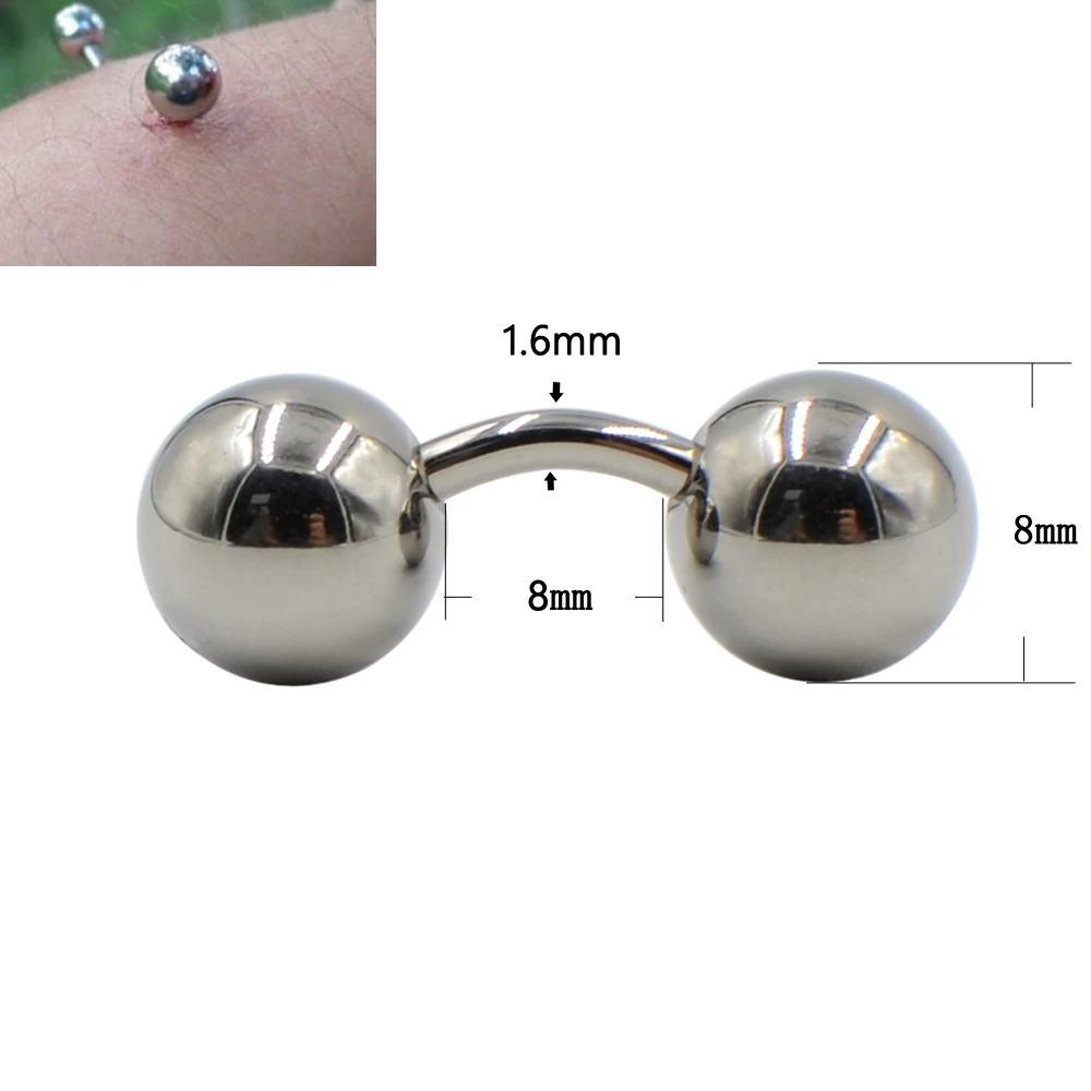 G23 Titanium Eyebrow Banana Piercing Curved Barbell Lip Ring Daith Helix Rook Earring Cartilage Tragus Wrist Piercings Jewelry