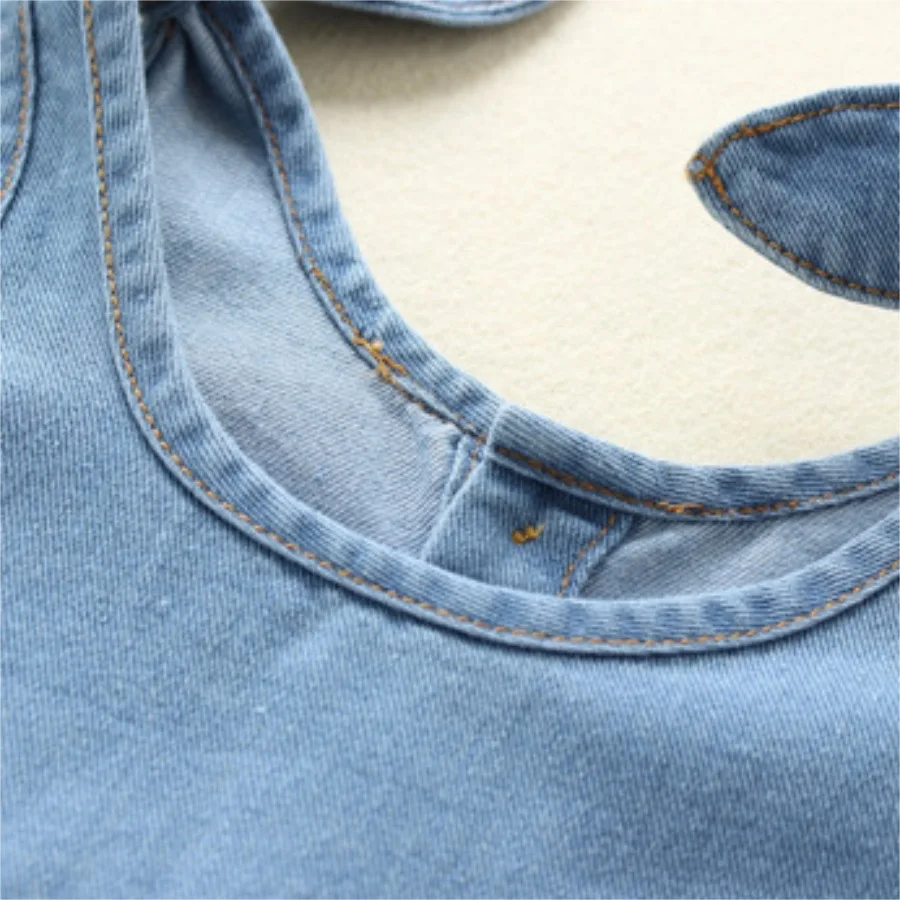 Spring Autumn Baby Rompers Baby Girls Jumpsuits 3-24 Months Babies Denim Clothes Newborn Baby Blue One-pieces Long Sleeves