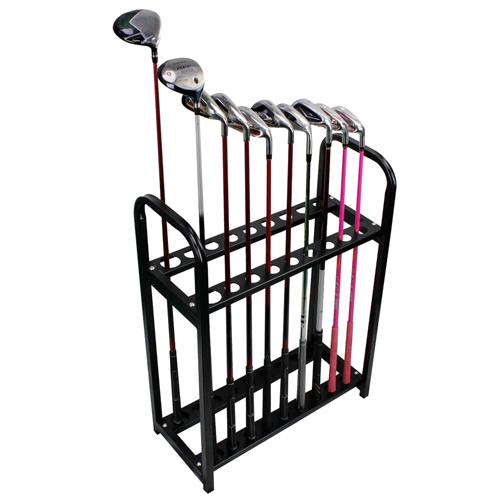 golf club display rack de metal prateleira organizador suporte 18 slot titular suprimentos