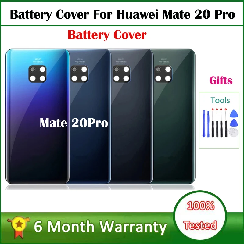 

New 6.39" For Huawei Mate 20 Pro LYA-AL00 LYA-L09 LYA-L29 Glass Rear Back Door Housing Battery Cover with Lens For Mate20pro