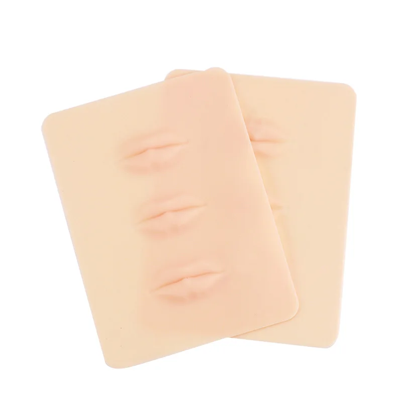 

5pcs Facial 3D Silicone Practice Skin Permanent Makeup Training Tattoo Lip Face Blank Fake Skin for Microblading Beginner Supply