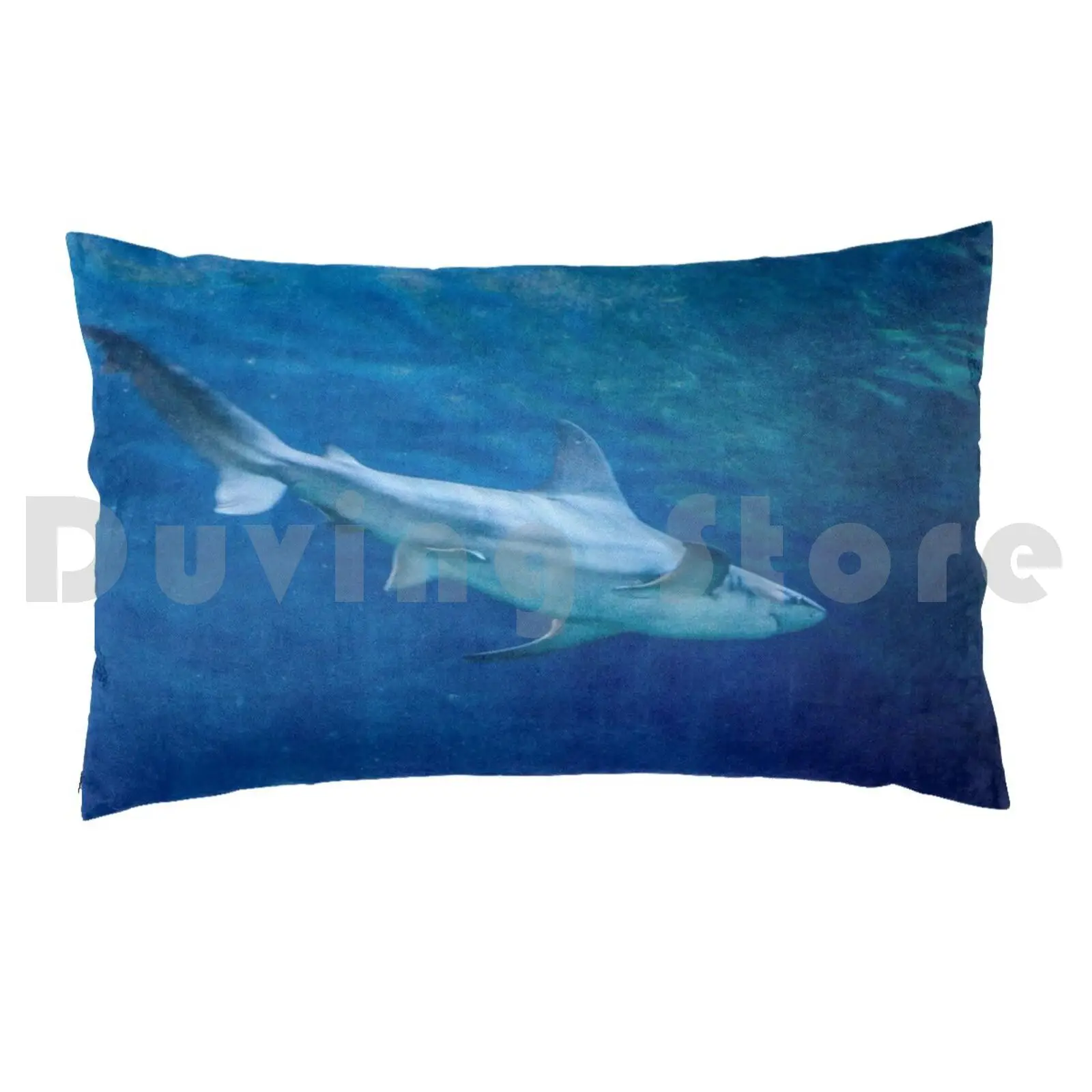 Shark Tank Pillow Case Printed 50x75 Sharks Ocean Aquarium Sea Deadly Teeth Jaws Swim