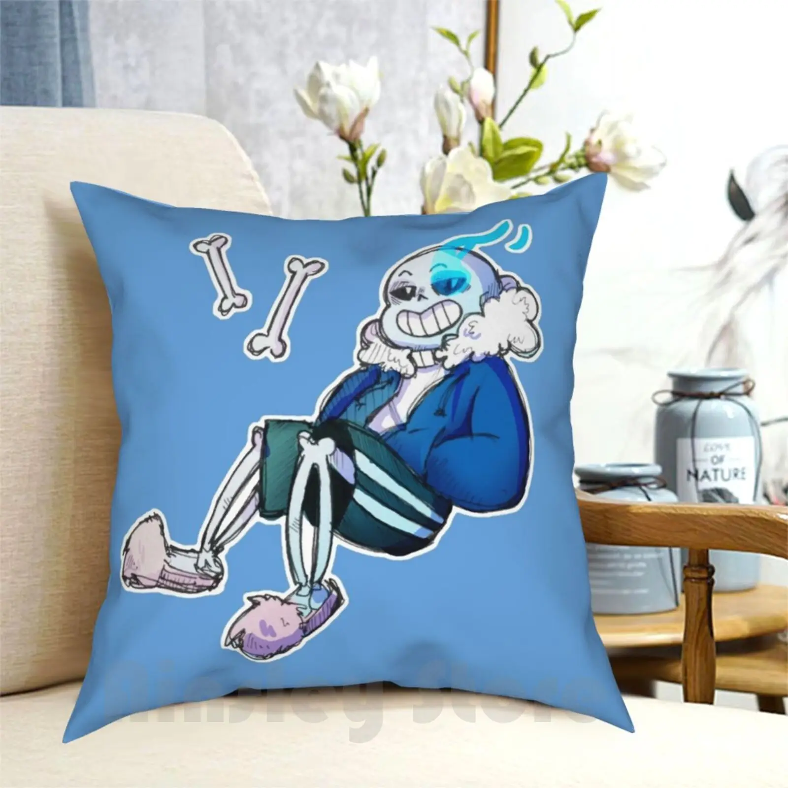 Undertale : Sans Pillow Case Printed Home Soft DIY Pillow cover Undertale Sans Papyrus Video Games