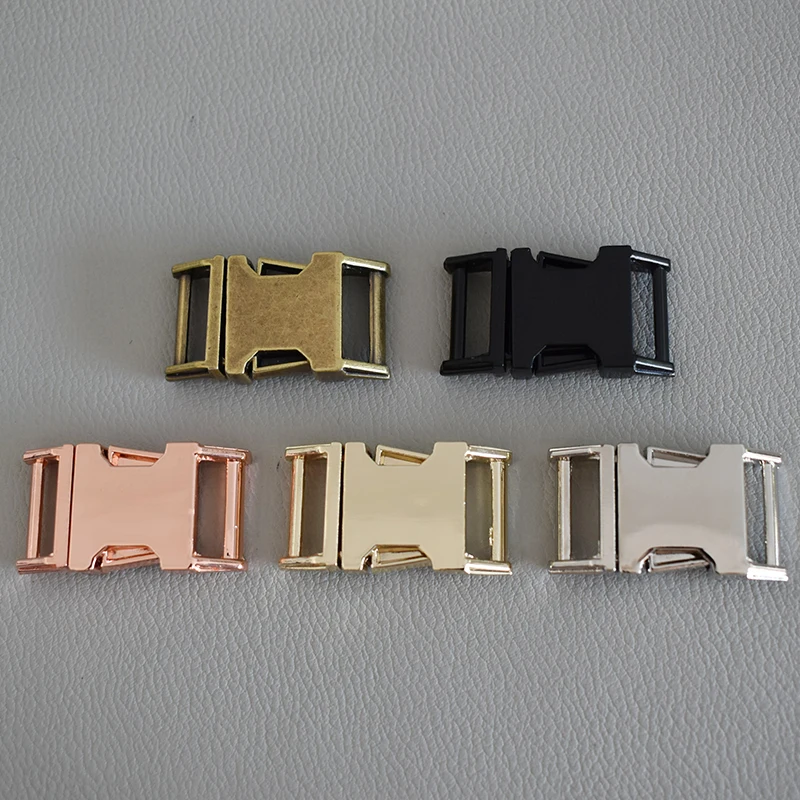 1Pcs Plated Metal Buckle Quick Side Release Buckles For Dog Collars Garment Accessories 15mm  Webbing Handmade Accessories