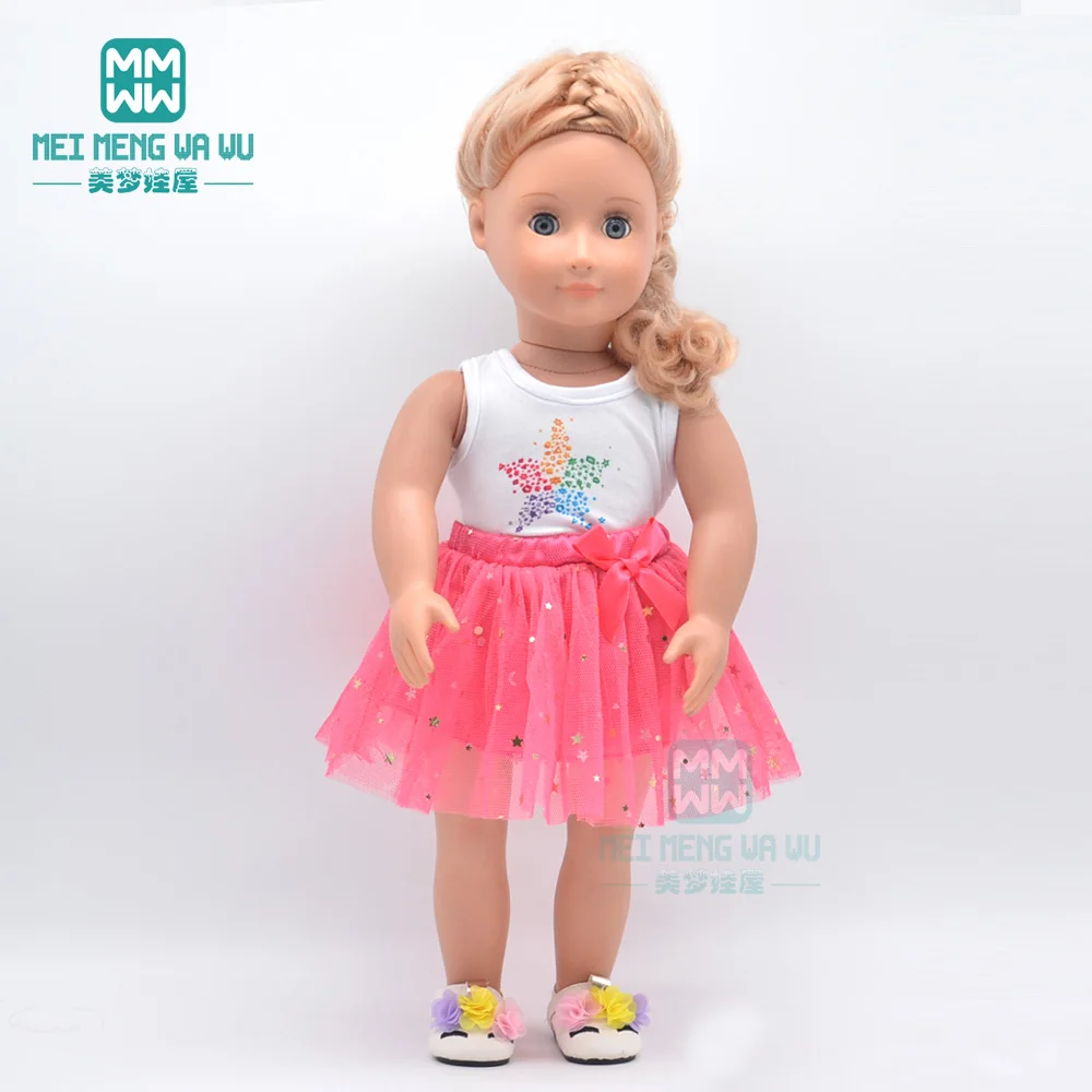 Kleidung für Puppen, passend für 43 cm große New Born Doll American Doll, modischer Jackenanzug, Mullrock, Geschenk – Detail 13