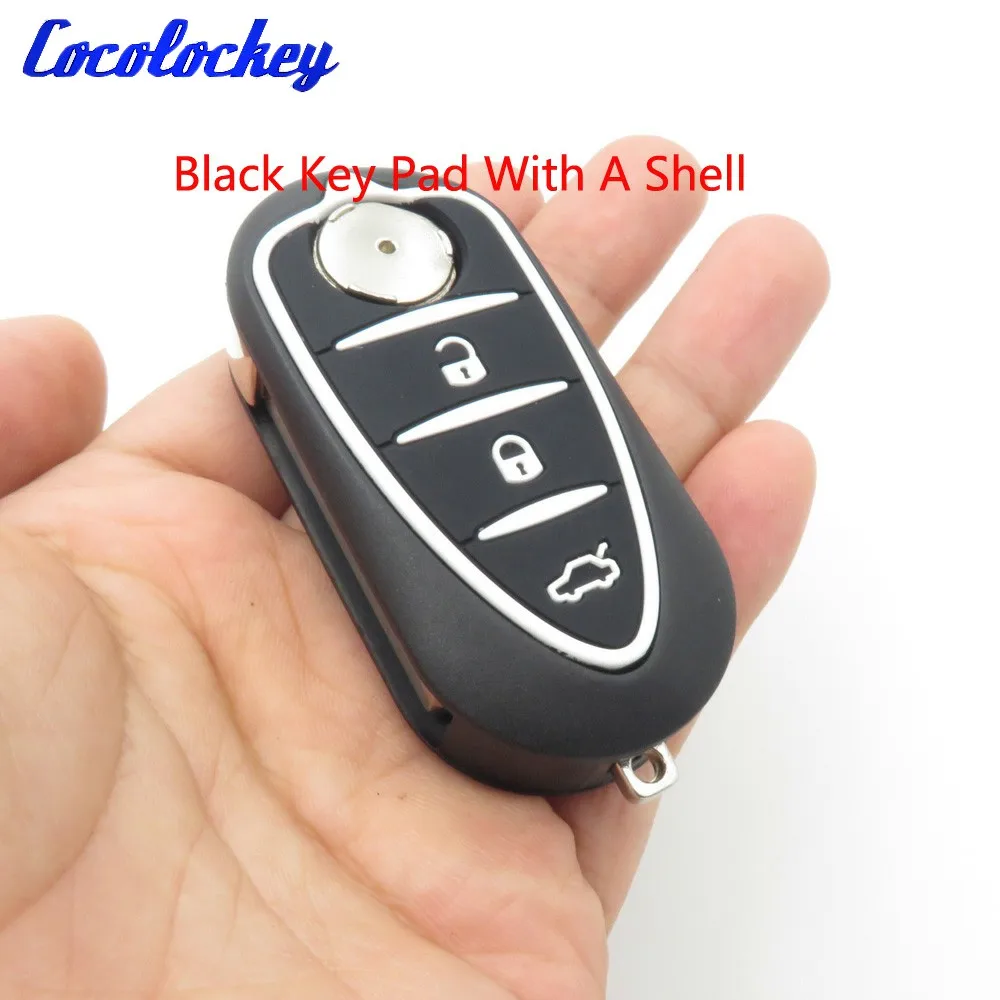 Cocolockey Replacement Car Key Shell Fits for Alfa Romeo Mito Giulietta GTO 159 3 Button Remote Key Fob Case Blade No Logo