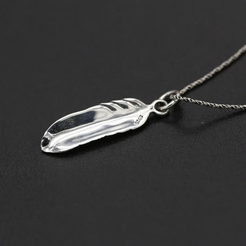 Real silver feather Pendant men women S925 Sterling Silver Pigeon feath pendant chinese style design peace pendant Jewelry Gift