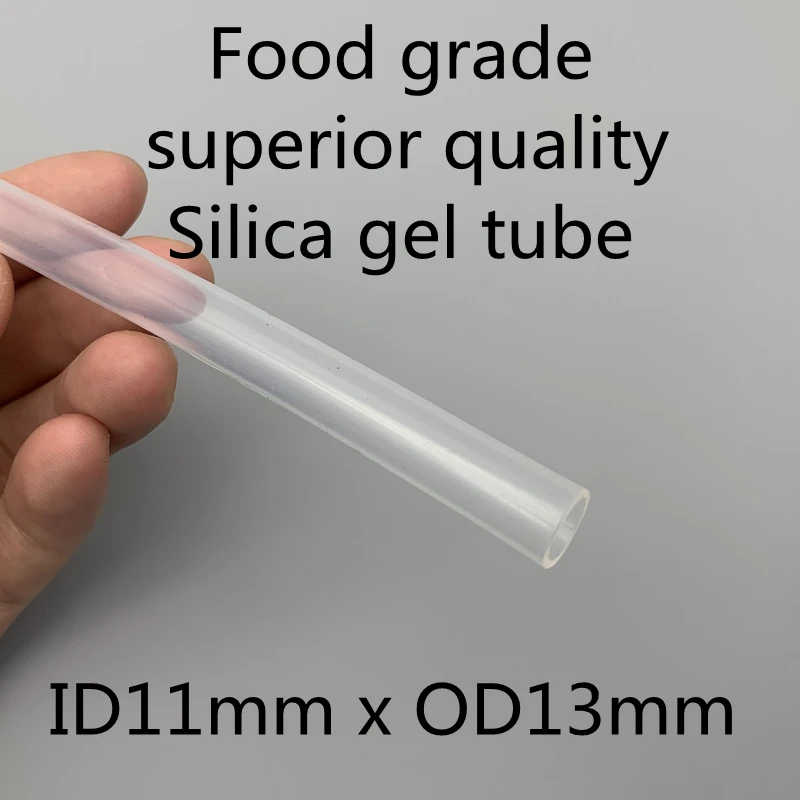 11x13 silicone tubulação id 11mm od 13mm grau alimentício flexível bebida tubulação resistência à temperatura não tóxico transparente