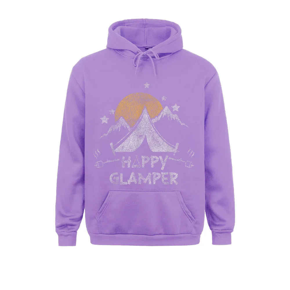 Happy Glamper Cute Glamping Camp Distressed Student Long Sleeve Men Hoodies Winter Mother Day Sweatshirts Warm Clothes