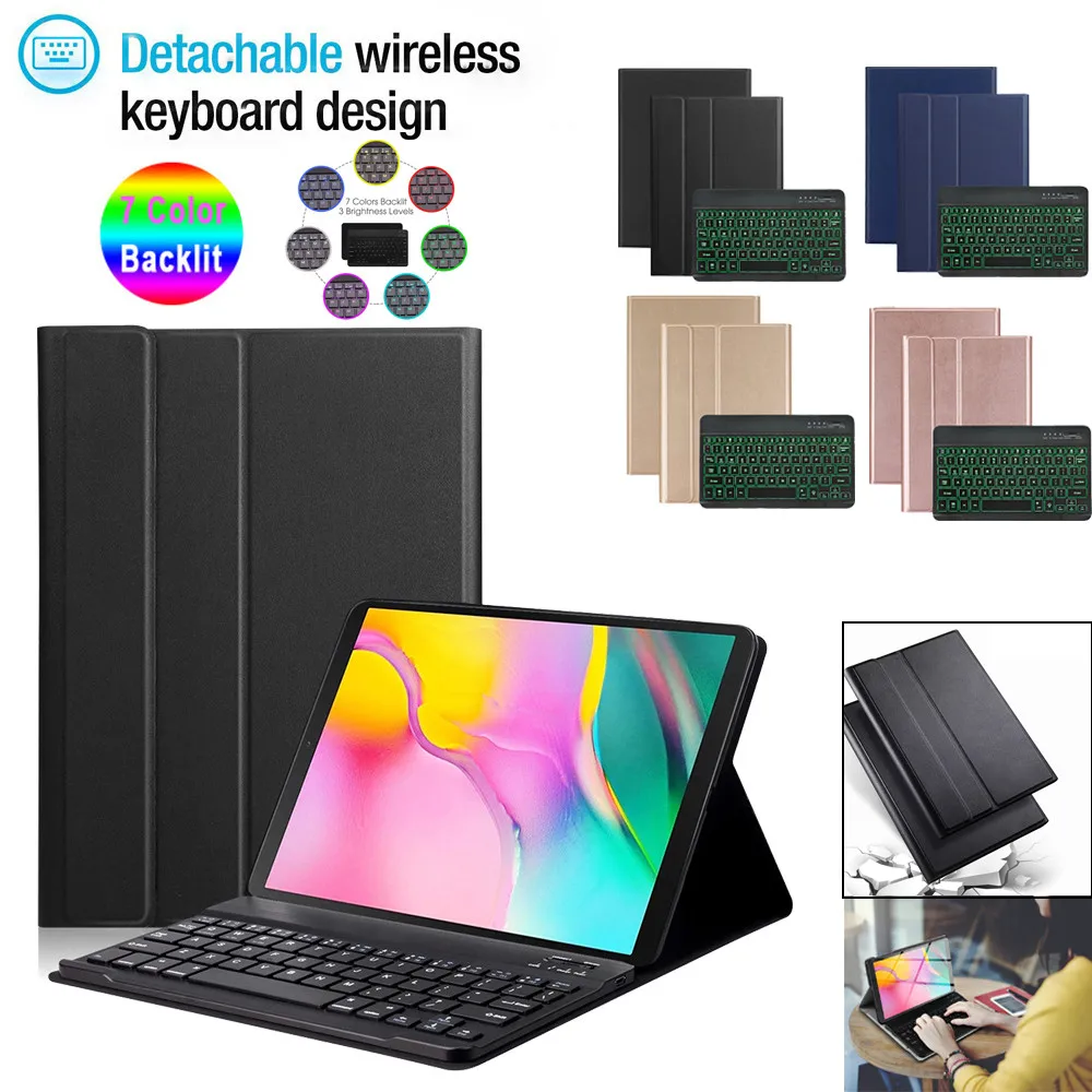 

Led Light Keyboard Tablet Cover for Lenovo Tab M10 Plus TB-X606F X606X 10.3" Detachable Bluetooth Keyboard PU Leather Case