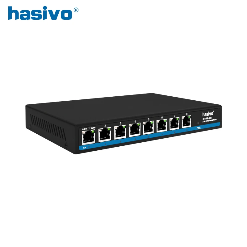 Imagem -02 - Interruptor de Rede Ethernet Desktop Rj45 Poe Switch 8x2.5g